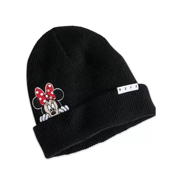Minnie Mouse Hat Knit Beanie Disney Collection by Neff Black One Size Very Good - Picture 2 of 16